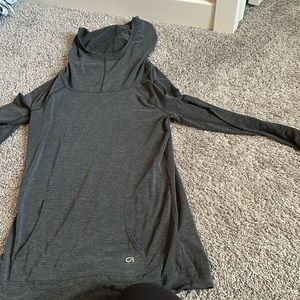 Gray, Gap Fit, cowl neck light athletic sweatshirt, size XS